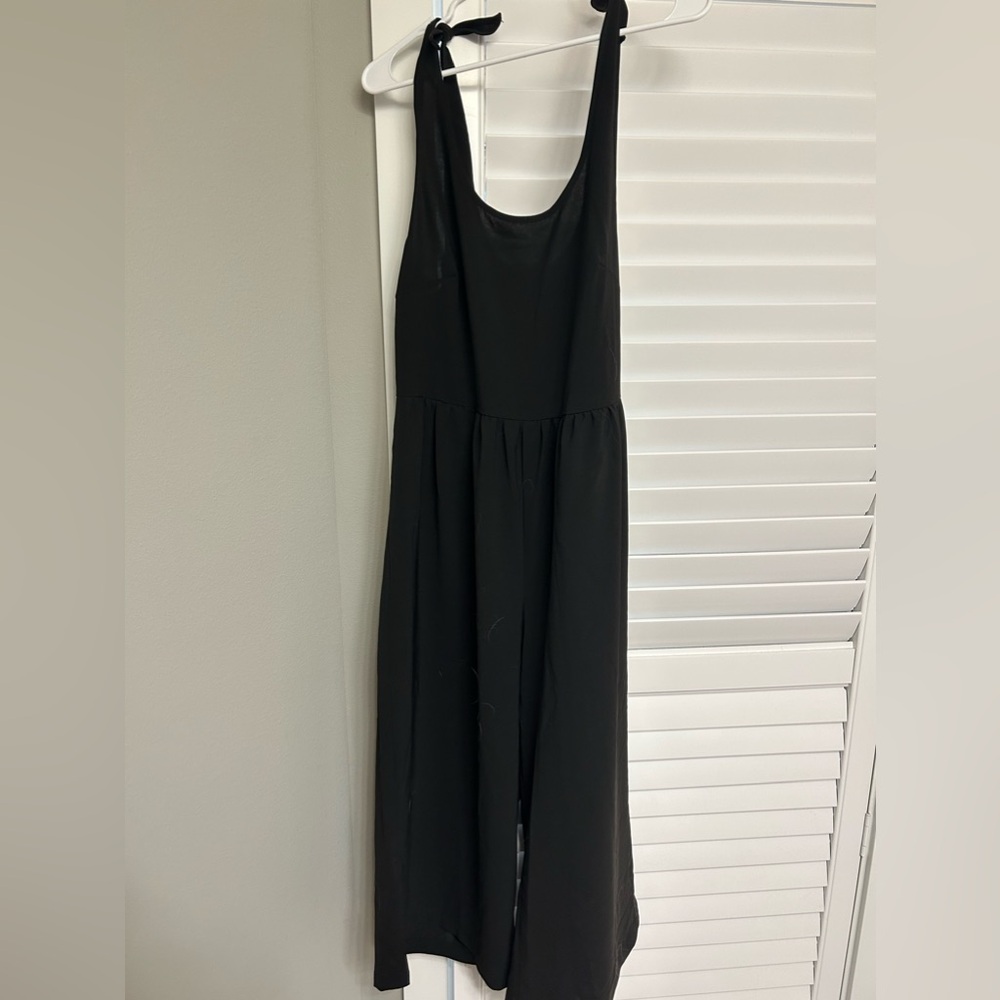 Black one piece pant suit